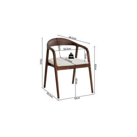 Chaise CLEMATITE en bois massif
