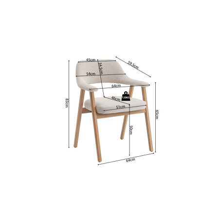 Chaise CORIANDRE en bois massif