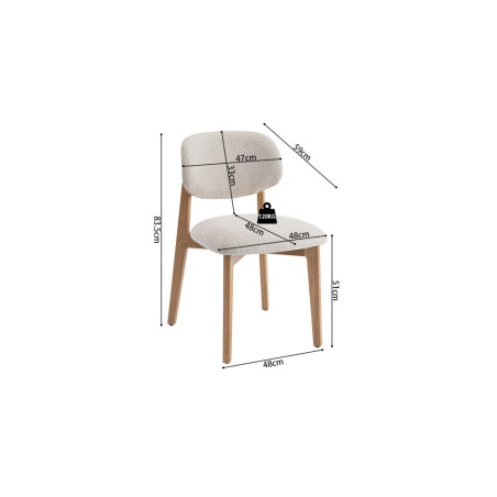 Chaise CAMELIA en bois massif