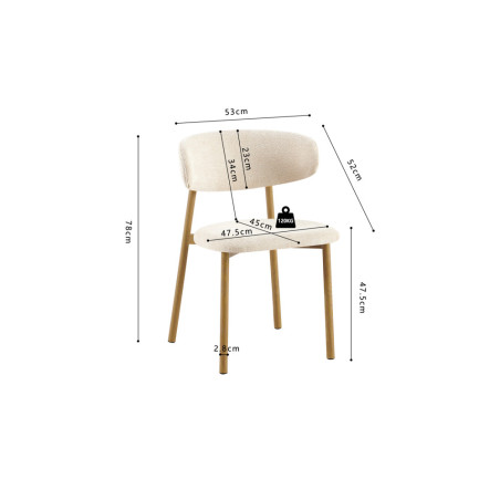 Chaise COTON en tissu