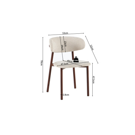 Chaise COTON en tissu
