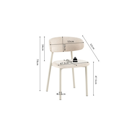 Chaise COTON en tissu