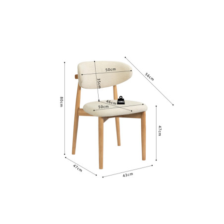 Chaise CAPELINE en bois massif
