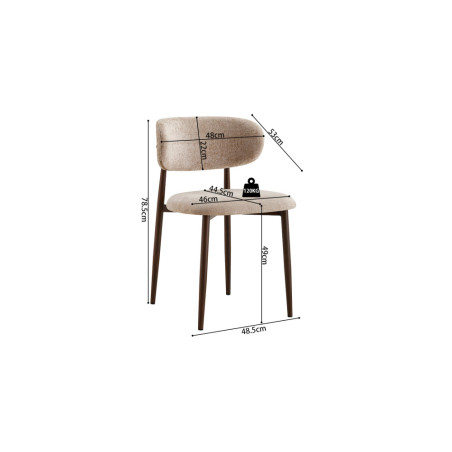 Chaise NOVA en tissu