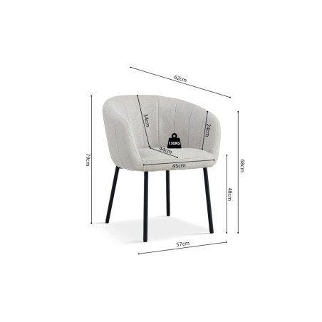 Chaise SAHARA en tissu