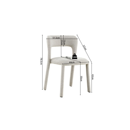 Chaise ECUME en tissu
