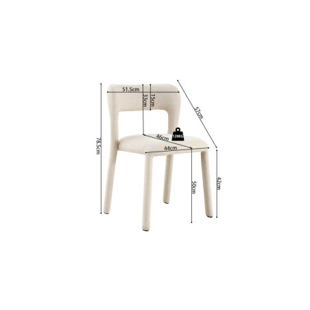 Chaise ECUME en tissu