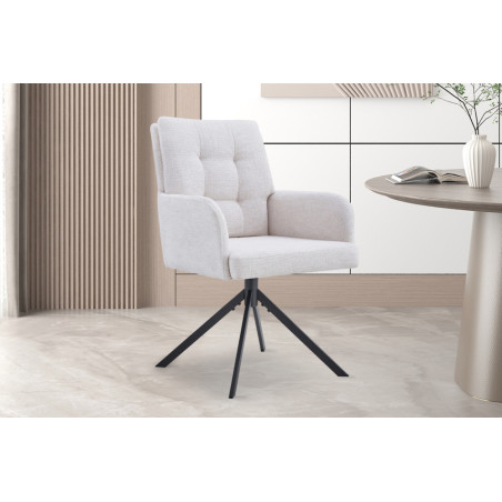 Chaise pivotante GRENADINE en tissu