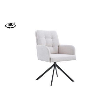 Chaise pivotante GRENADINE en tissu