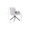Chaise pivotante GRENADINE en tissu