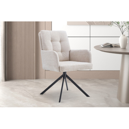 Chaise pivotante GRENADINE en tissu