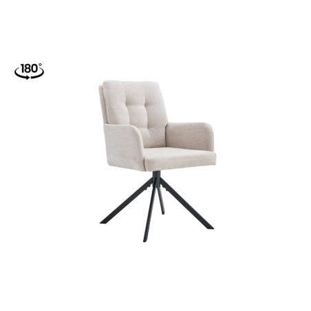 Chaise pivotante GRENADINE en tissu