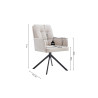 Chaise pivotante GRENADINE en tissu