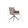 Chaise pivotante GRENADINE en tissu