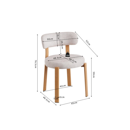 Chaise JULEP en tissu
