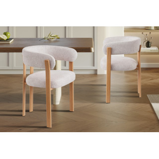 Chaise avec accoudoirs JULEP en tissu