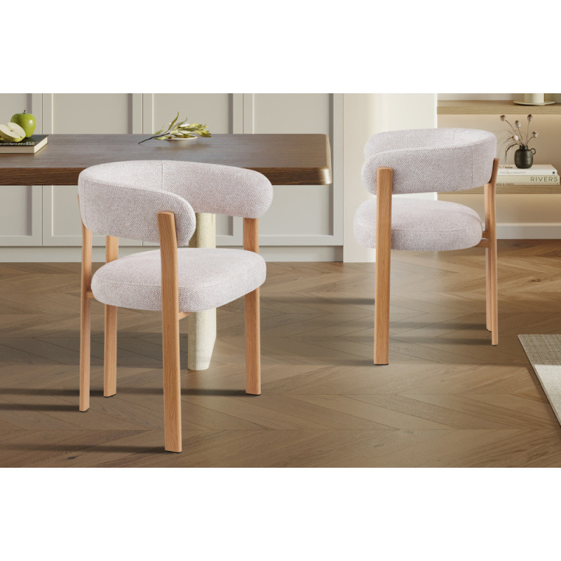Chaise avec accoudoirs JULEP en tissu