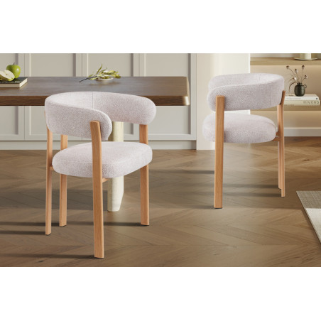 Chaise avec accoudoirs JULEP en tissu
