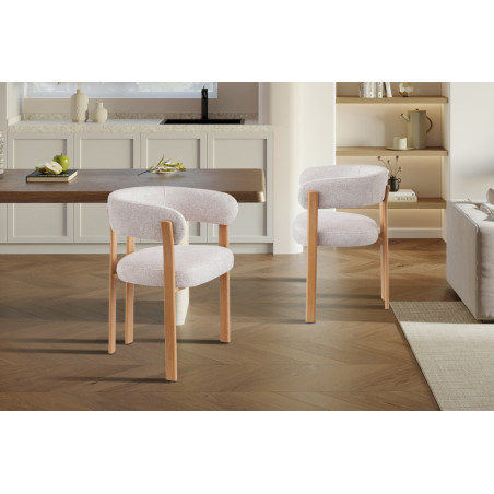 Chaise avec accoudoirs JULEP en tissu