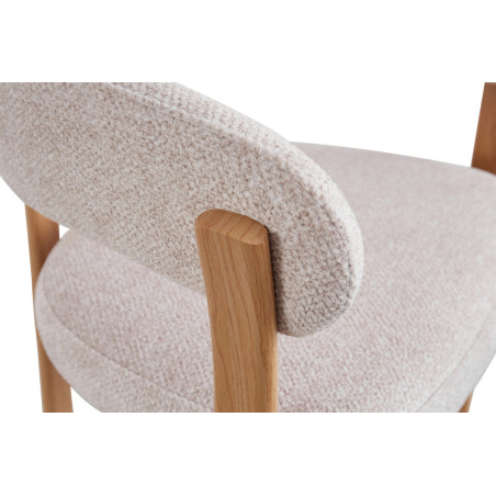 Chaise avec accoudoirs JULEP en tissu