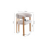 Chaise avec accoudoirs JULEP en tissu
