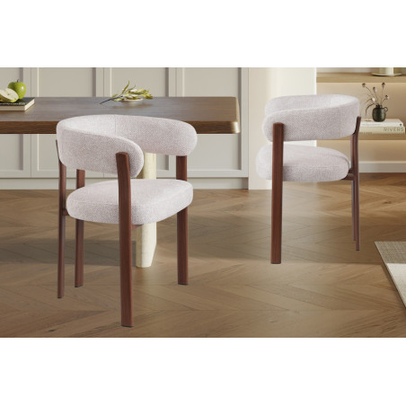 Chaise avec accoudoirs JULEP en tissu