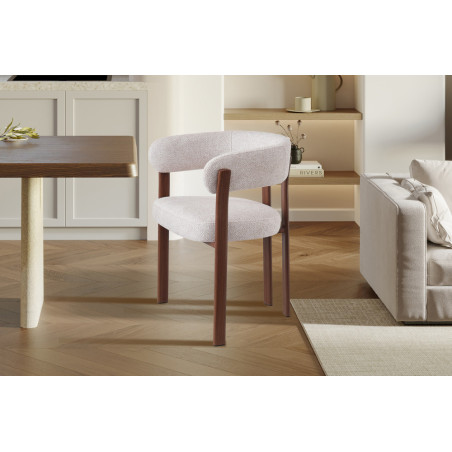 Chaise avec accoudoirs JULEP en tissu