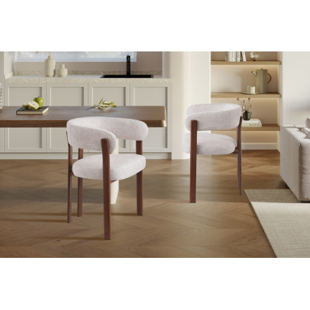 Chaise avec accoudoirs JULEP en tissu