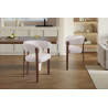 Chaise avec accoudoirs JULEP en tissu