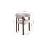Chaise avec accoudoirs JULEP en tissu