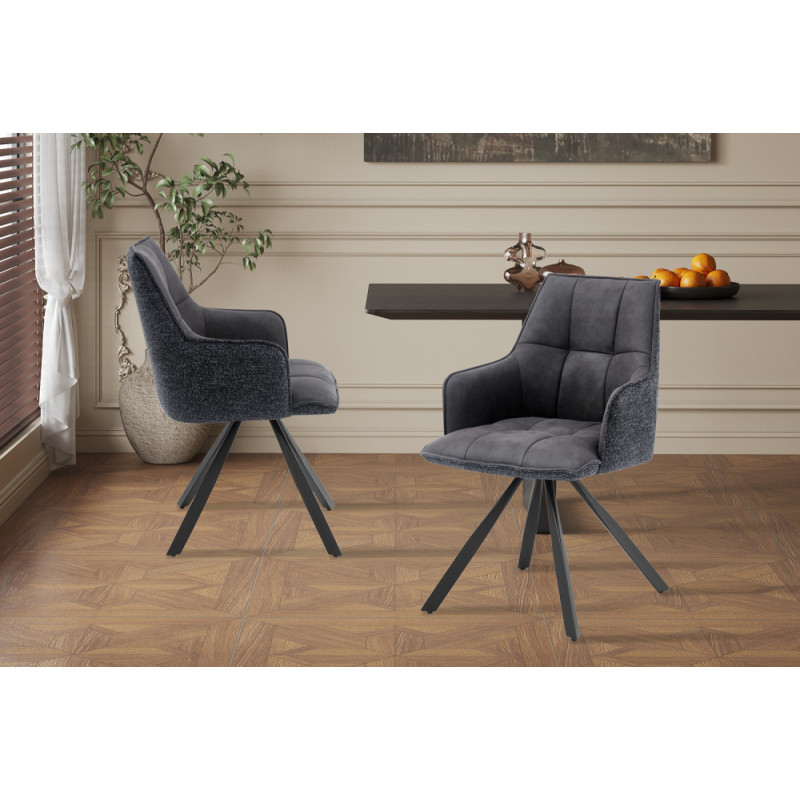 Chaise pivotante SOLSTICE en tissu