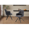 Chaise pivotante SOLSTICE en tissu