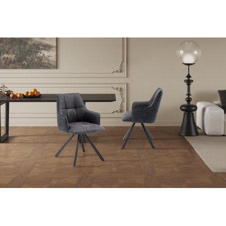 Chaise pivotante SOLSTICE en tissu