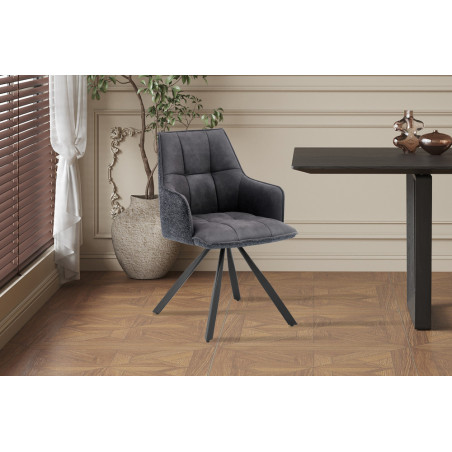 Chaise pivotante SOLSTICE en tissu
