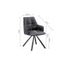 Chaise pivotante SOLSTICE en tissu