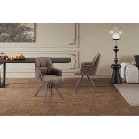 Chaise pivotante SOLSTICE en tissu