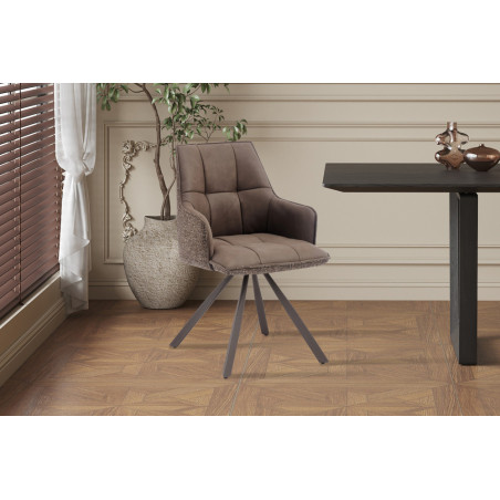 Chaise pivotante SOLSTICE en tissu