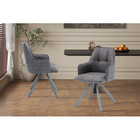 Chaise pivotante SOLSTICE en tissu