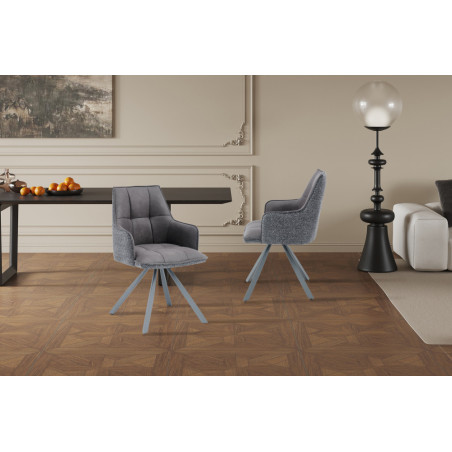 Chaise pivotante SOLSTICE en tissu