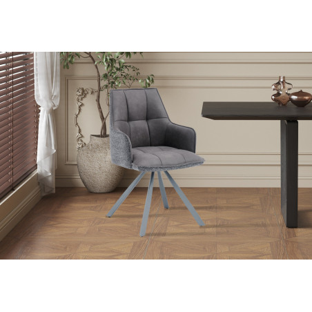 Chaise pivotante SOLSTICE en tissu