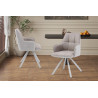 Chaise pivotante SOLSTICE en tissu
