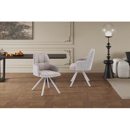 Chaise pivotante SOLSTICE en tissu