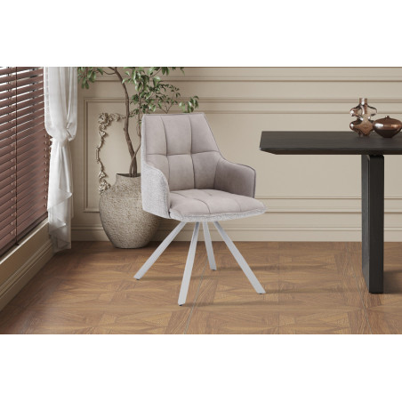 Chaise pivotante SOLSTICE en tissu