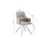 Chaise pivotante SOLSTICE en tissu