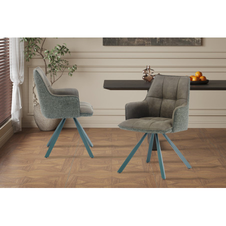 Chaise pivotante SOLSTICE en tissu