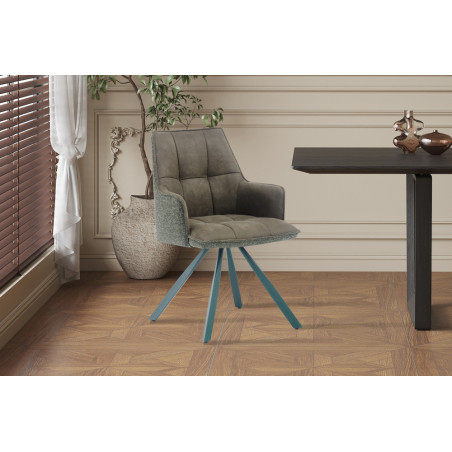 Chaise pivotante SOLSTICE en tissu