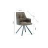 Chaise pivotante SOLSTICE en tissu