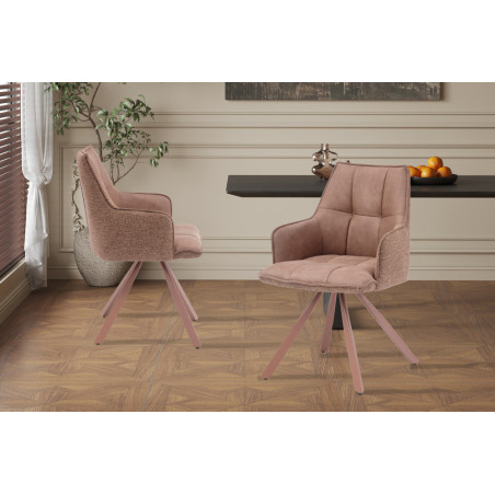 Chaise pivotante SOLSTICE en tissu