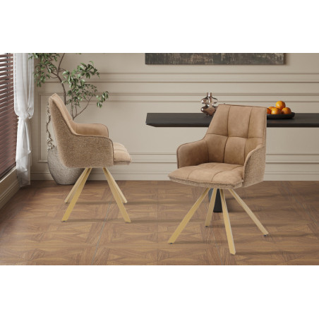 Chaise pivotante SOLSTICE en tissu