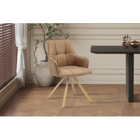 Chaise pivotante SOLSTICE en tissu